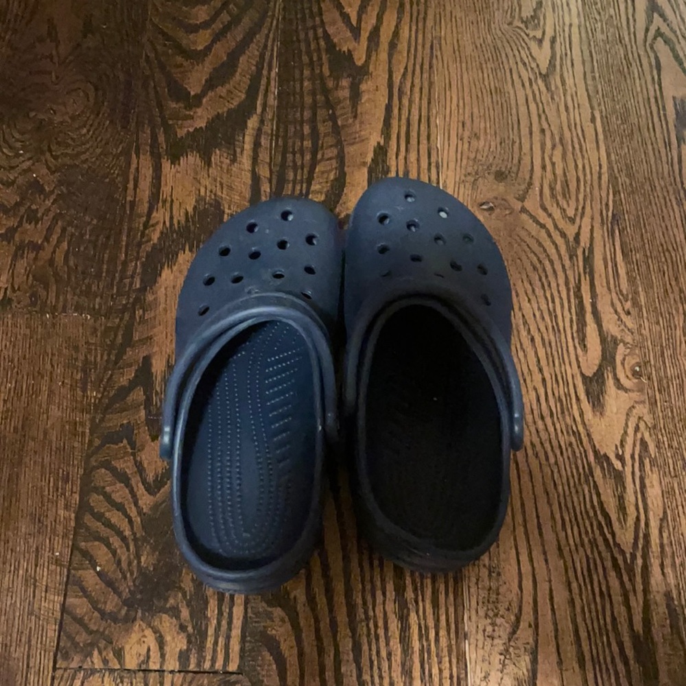 Navy crocs